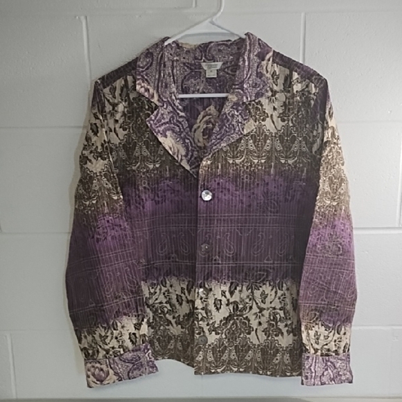 Lightweight Cotton Vintage Button-up Reversible Shirt Festival Shacket Jacket - Picture 8 of 12